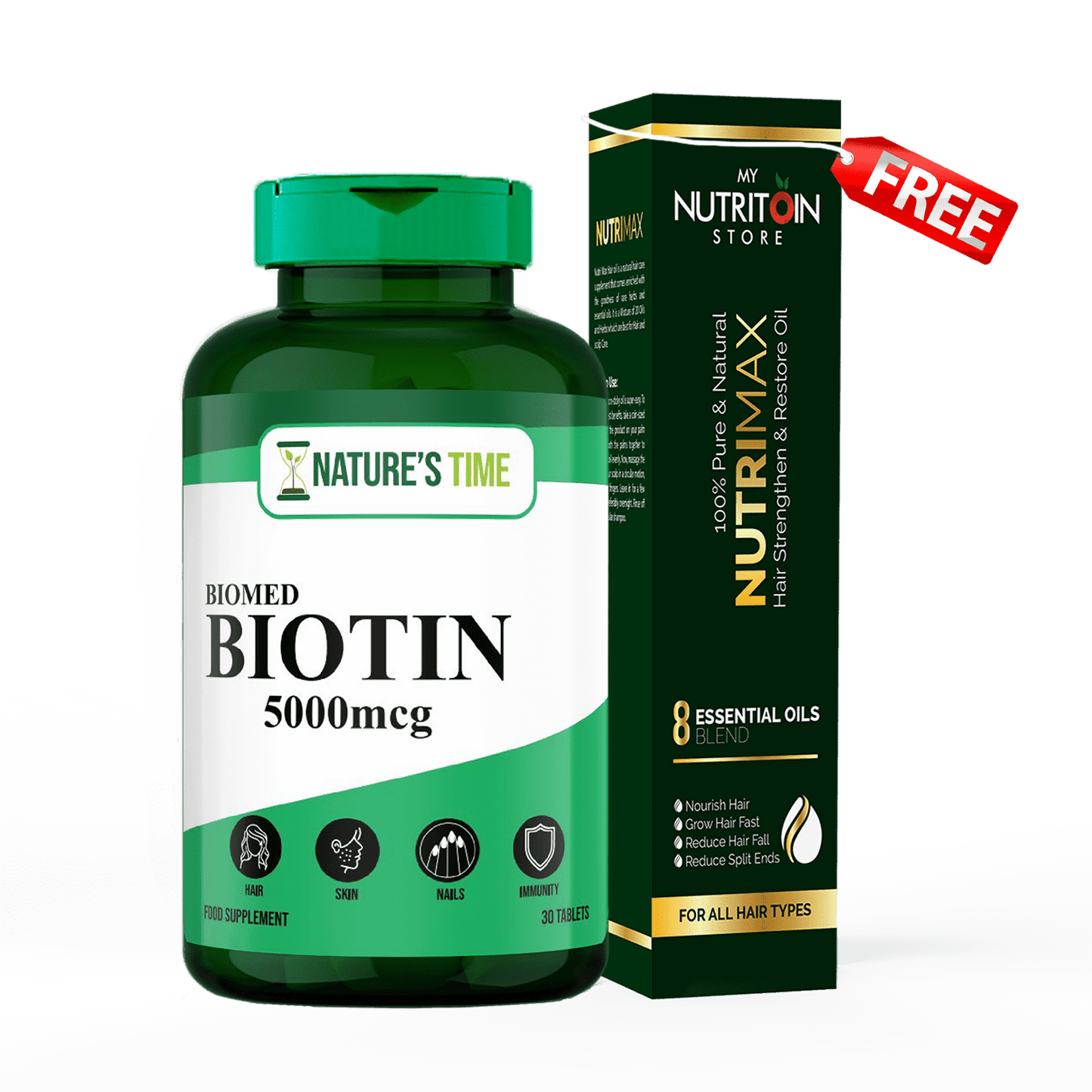 Buy Biomed- Biotin & Get Free NutriMax Oil - Healthifyme.pk